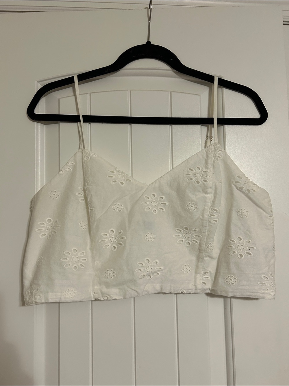Universal Thread White Eyelet Cropped Cami and Skirt Set